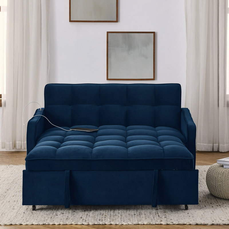 Canapé-lit avec causeuse Loveseat, Bleu