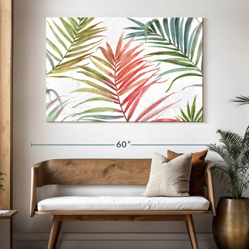 Rosé tropical IV, H 34 po x l 51 po
