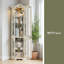 Vitrine de coin lumineuse avec portes et tablettes en verre trempé - rangement élégant en chêne pour le décor du salon et de la chambre à coucher