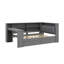 Lit plateforme double en bois avec rangement, station de charge, lumière DEL, bureau et tête de lit tapissier-1290330901