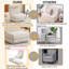 Canapé-lit simple pliable avec coussin, canapé-lit pliable portatif, fauteuil de loisir, facile à ranger, fabriqué en lin respirant et portable