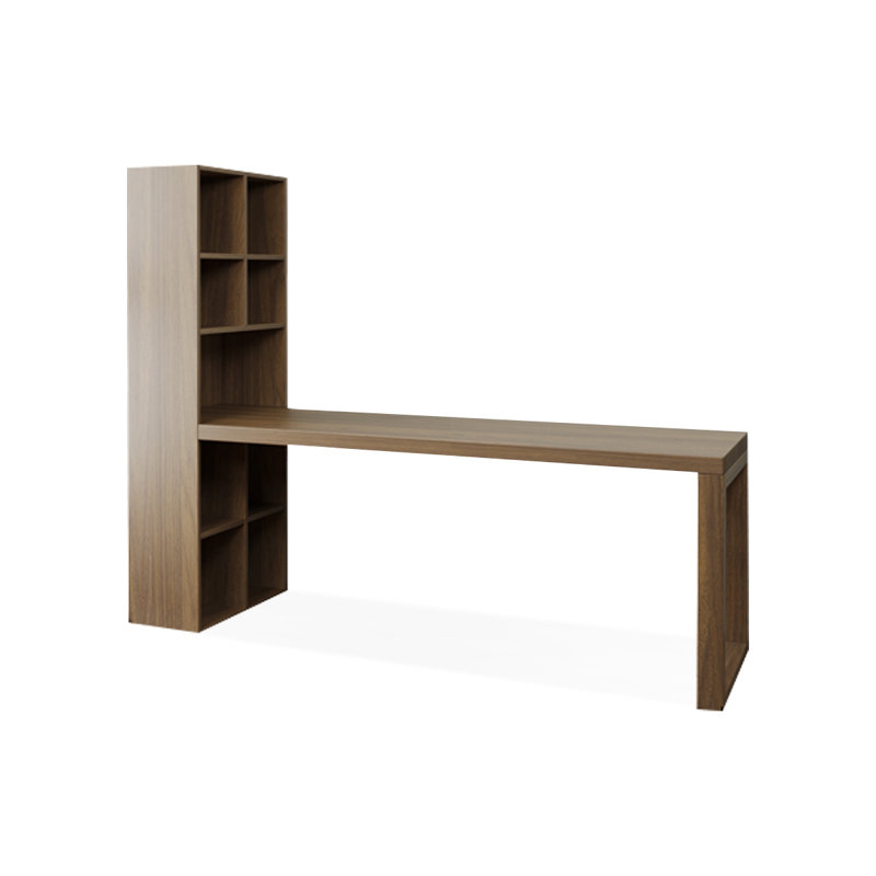 Bureau rectangulaire en bois massif noyer, H 29,53 po x l 78,74 po x P 23,62 po, Retour à gauche