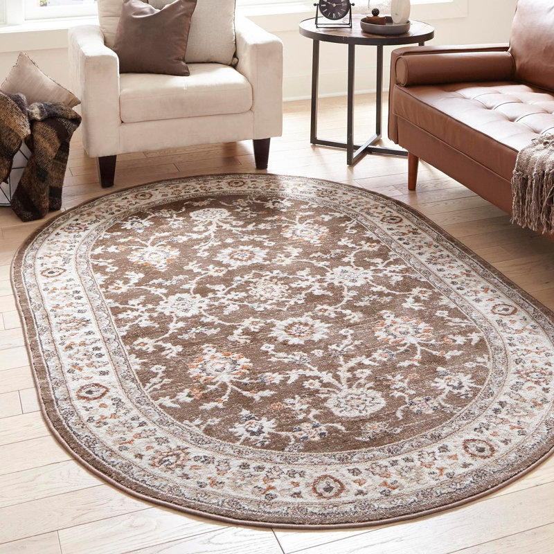 Charlotte Floral Indoor Rug, Oval 4' x 6'