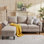 Canapé modulaire réversible avec repose-pieds de rangement 79,5 po