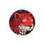 Tapis noir et rouge à motif léopard abstrait et lavable de la collection Waso-1431873095