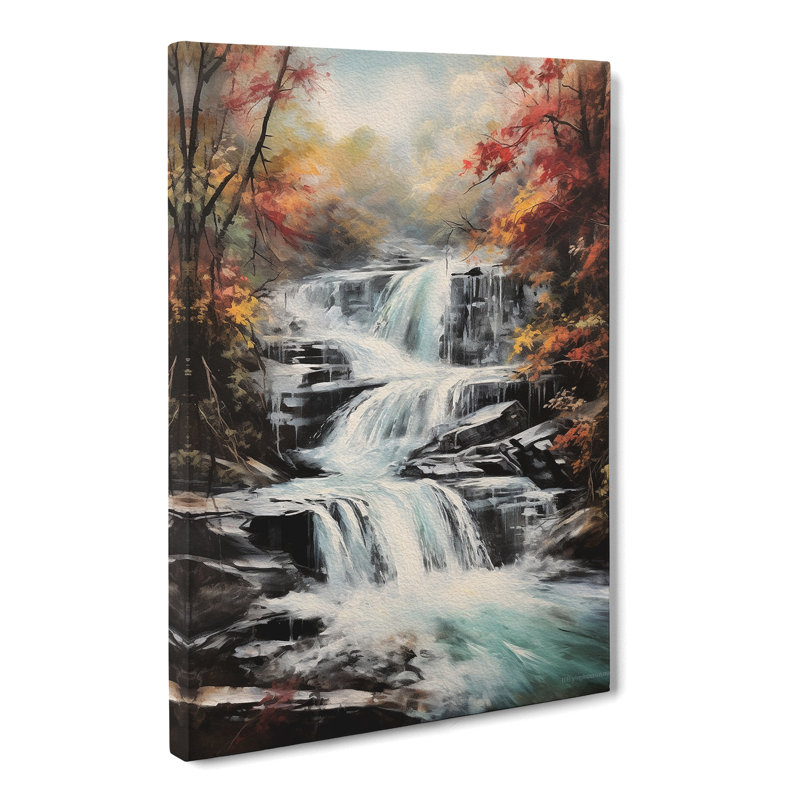 Waterfall Action Painting No.2 - No Frame Print, 76cm H x 50cm W x 3cm D
