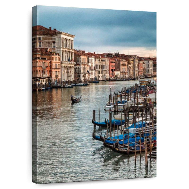 Aime le Grand Canal à Venise, Italie I, H 45 po x l 30 po