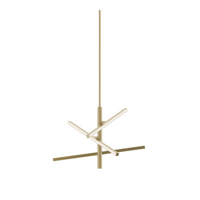Knoll - LED Pendant - 24" - Light Antique Brass