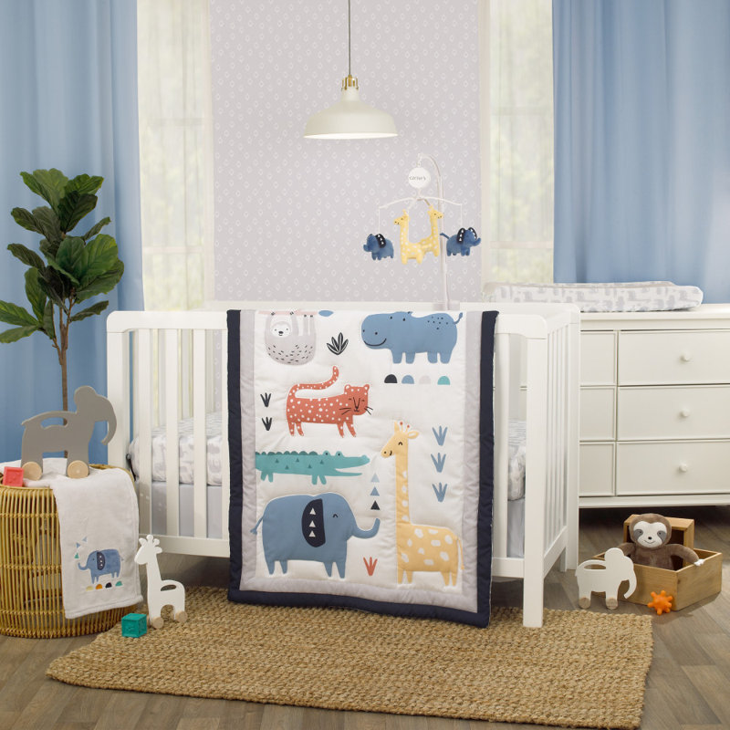 Ensemble de literie pour lit de bébé 3 pièces Jungle Pals