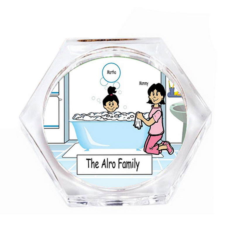 Temps de salle de bain maman
