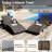Set of 2 80'' Patio Rattan Chaise Lounge Recliners - Ergonomic Wave Design, Pull-out Side Table & Adjustable Backrest-597532857