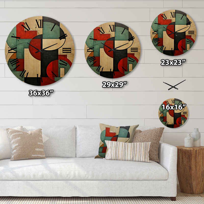 Horloge murale en bois massif Lelie, Petit