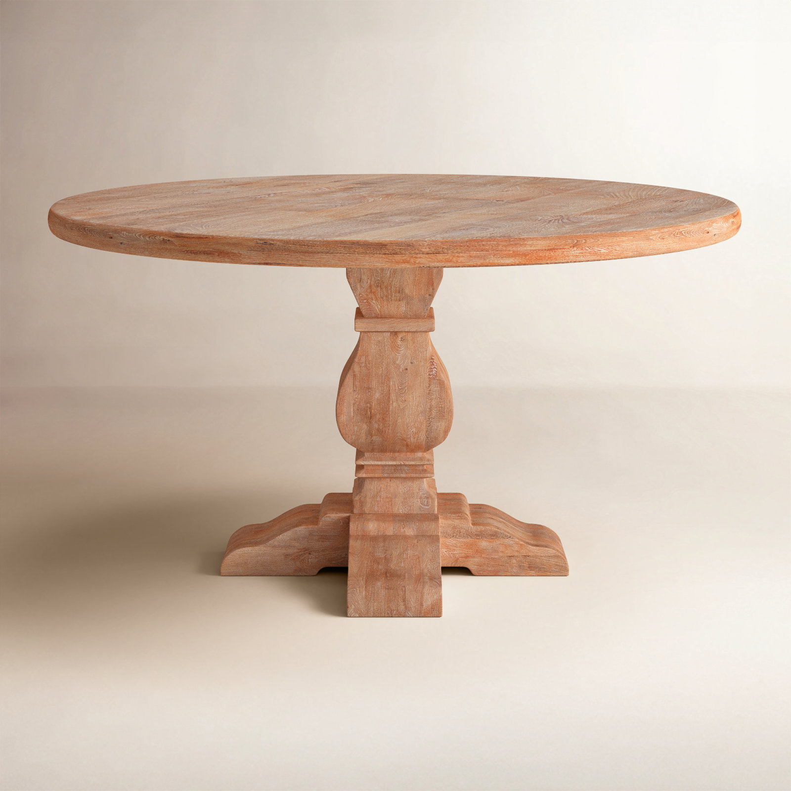 Lyons Round Dining Table, 30" H x 54" W x 54" D, Brown