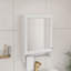 Armoire à pharmacie murale blanche 20 po, armoire de toilette 3 en 1, avec tablette réglable et porte à fermeture douce, miroir haute définition