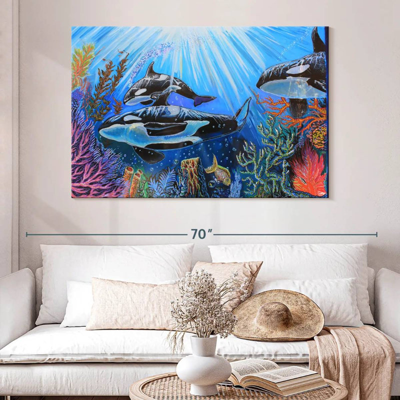 Killer Whales, 34" H x 51" W