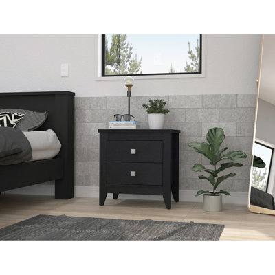 Nightstand, Two Drawers, Bedside Table