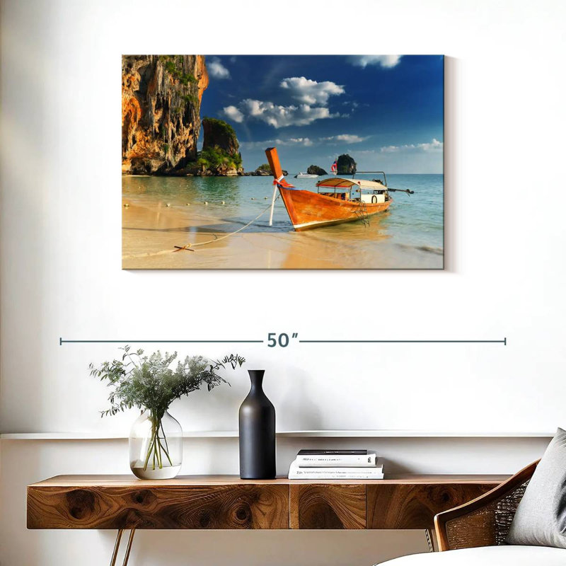 Bateau Mehar à Railay Beach, H 24 po x l 36 po