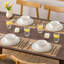 Service de table 12 pièces en porcelaine blanche moderne de qualité supérieure, service pour 4-105853253