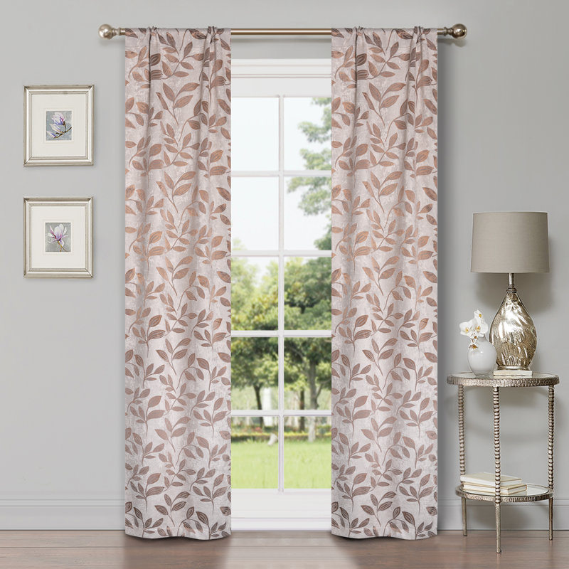  Rideaux obscurcissant et occultant 100% polyester, Blanc / Cuivre, 36" W x 72" L