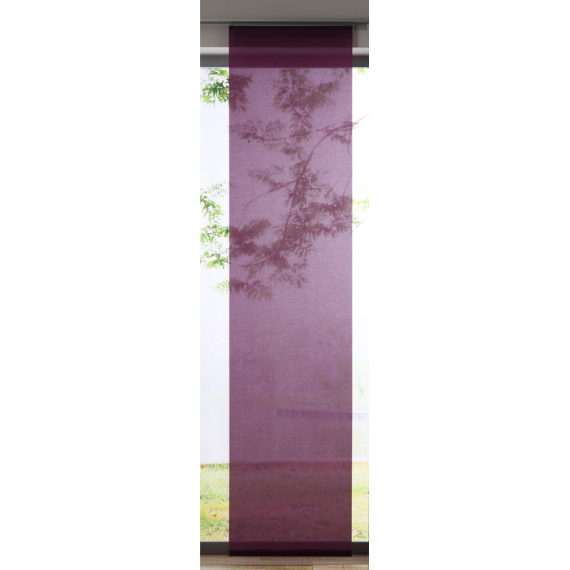 Basic Track Insert Semi Sheer Sliding Panel, Blackberry, Curtain only