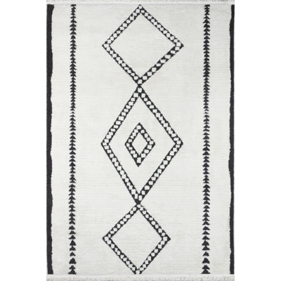 Ivory/Black Rug