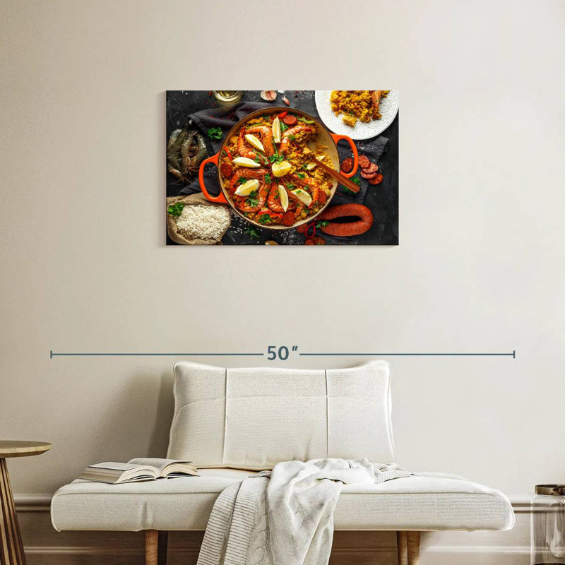 Paella aux fruits de mer Yarlin, H 20 po x l 30 po
