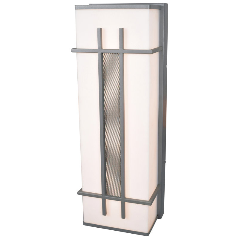 Luminaire à cloison d'extérieur Oldroyd, 26" H x 9" L x 6" D, Satin