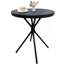 Table d'appoint robuste en verre trempé avec structure en fer noir, facile à assembler en 10 minutes pour une utilisation intérieure et extérieure
