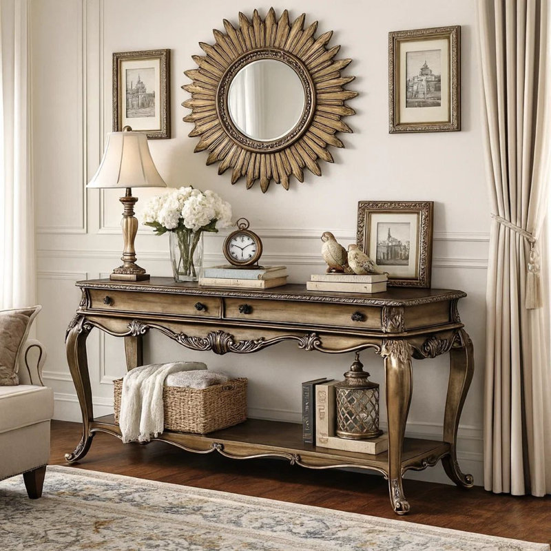 Console en bois Turnbow