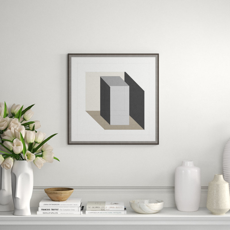 Analytical Placement 5' Framed Graphic Art Print on Glass