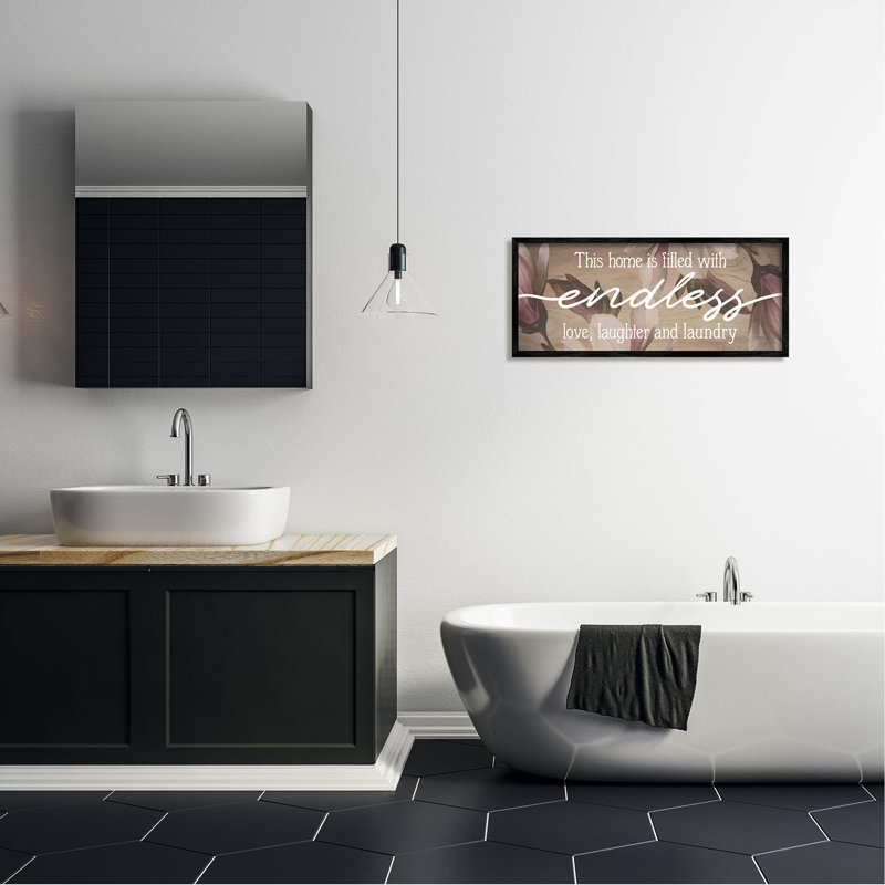 "Endless Love Laughter Laundry", art de la giclée encadrée par Lil 'Rue, H 13 po x l 30 po x P 1,5 po