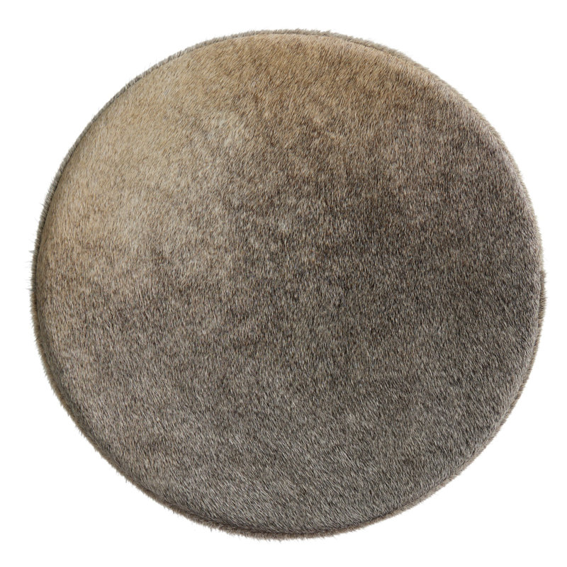 Nocona Upholstered Bar Stool, Black & White Speckled Hide/Leather, Bar Stool (30" Seat Height)