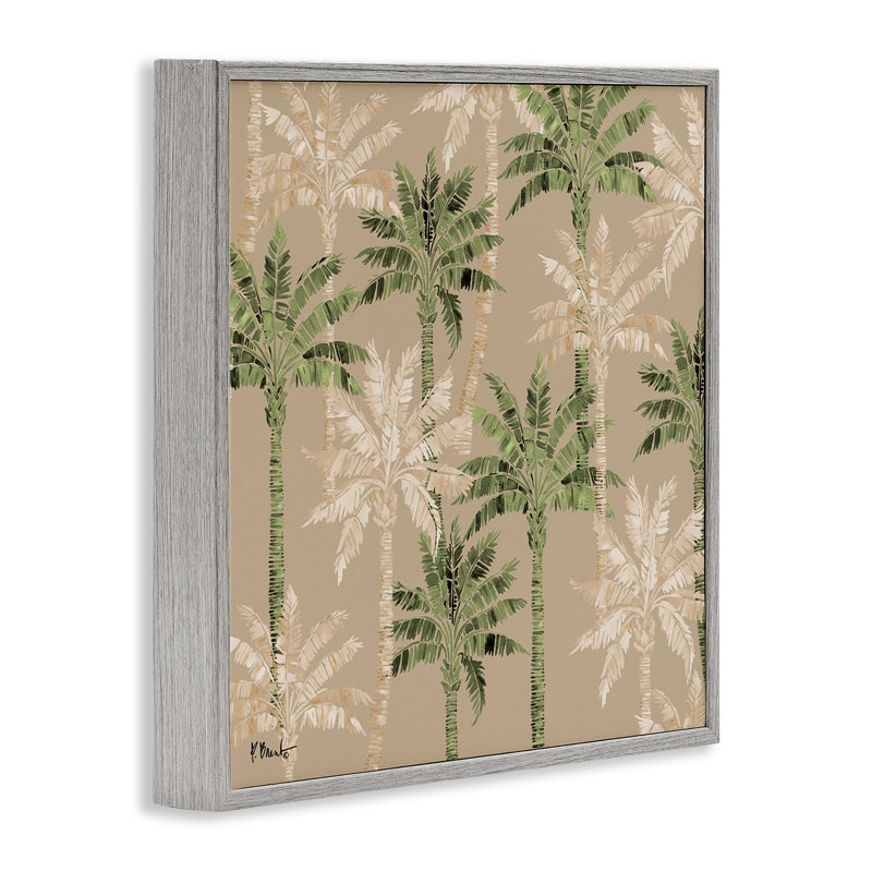 Hollywood Palms, giclée encadrée, design par Paul Brent, Estampe numérique Farmhouse, H 12 po x l 12 po