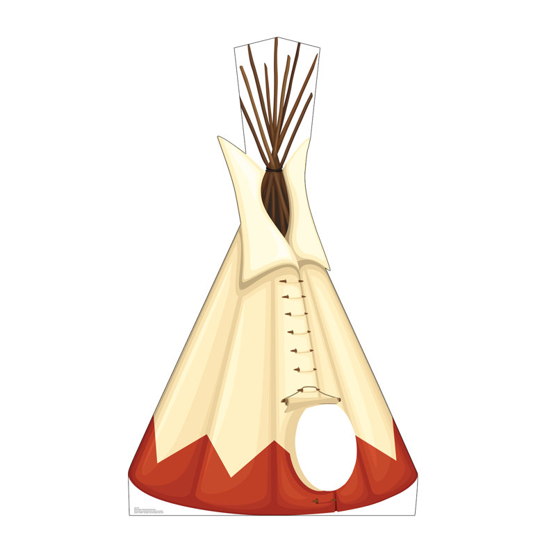 Life-Size Tipi Cardboard Cutout with Easel Back