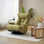  Fauteuil inclinable et pivotant réglable, réglable en 5 positions, revêtement en tissu vert doux avec structure en métal