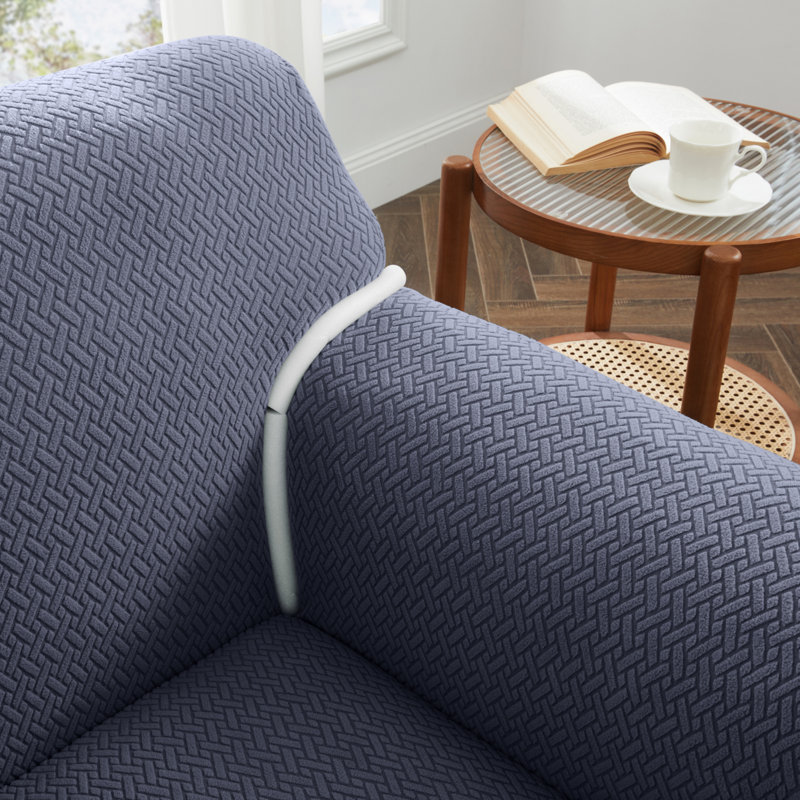 Luxury Microfiber Stretch Spandex Box Cushion Sofa Slipcover – Soft, Breathable, Wrinkle-Resistant & Durable Anti-Slip Furniture Protector