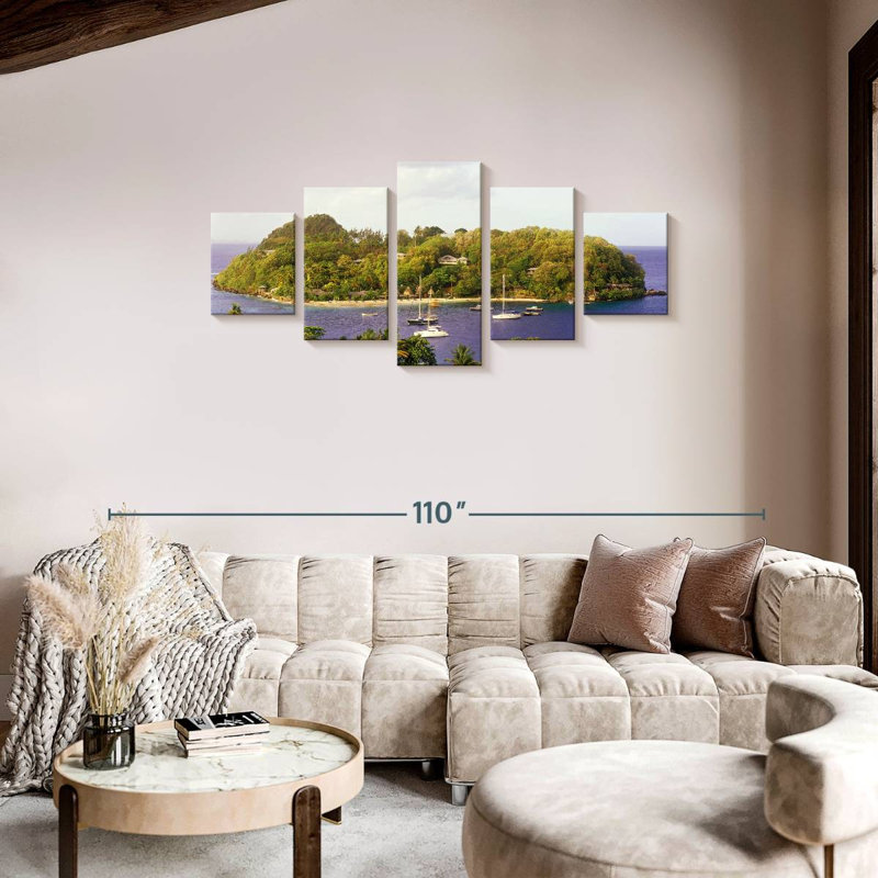West Indies Young Island, 34" H x 74" W