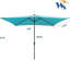 Parasol d'extérieur rectangulaire 10X6.5Ft Turquoise-1036168961
