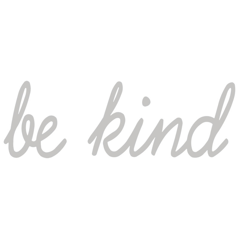 Adhésif décoratif «Be Kind Positive Saying», Argent, H 10 po x l 30 po x P 0,01 po