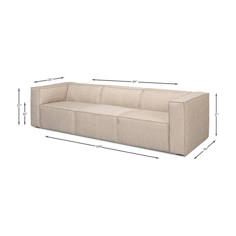 Miles Sofa, Beige Linen