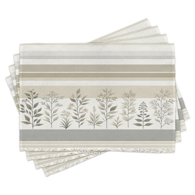 Polyester Striped Rectangle Placemat