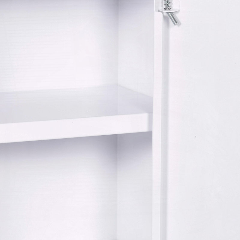Pharmacie murale avec serrure 16 "x 21" kleankin, Blanc