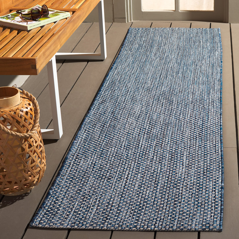 Tapis intérieur / extérieur gris Herzberg Mull, Tapis de couloir 2 pi 3 po x 8 pi