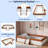 Upholstered Daybed Frame With Fence And Stairs-201444676