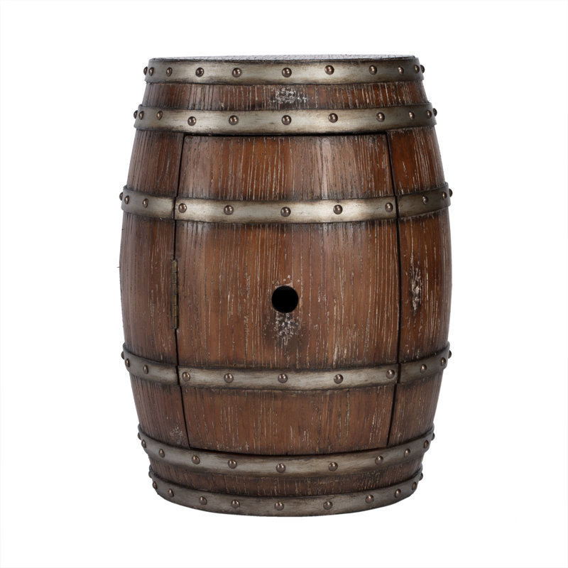 Calumet Rustic Barrel Side Table