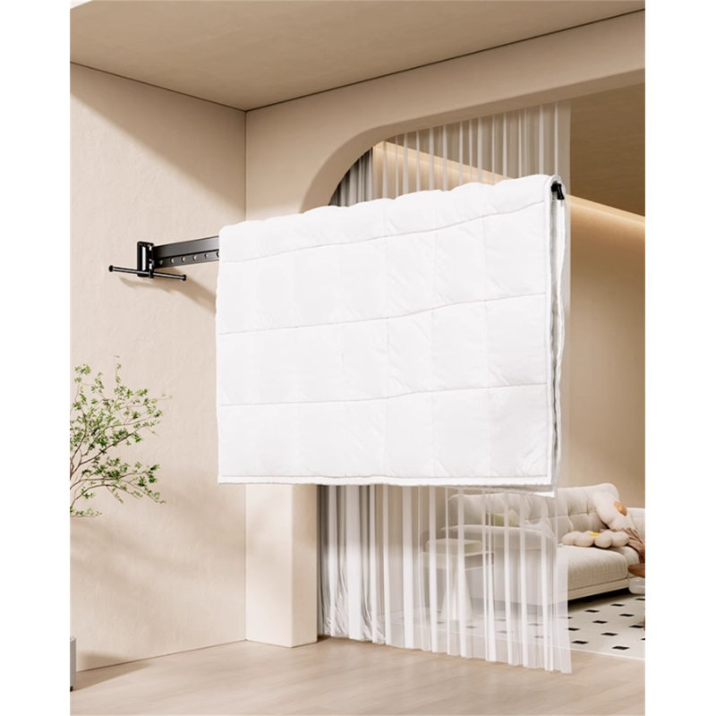 Portant pliant rétractable Spacemaster Pro, H 5,9 po x l 83,06 po x P 16,14 po