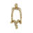 Abstract Aluminum Human Figurine, Gold