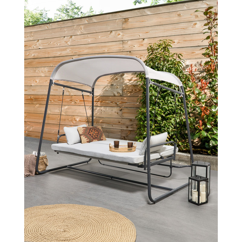 Patio Swing MARSCIANO Metal , Light Grey