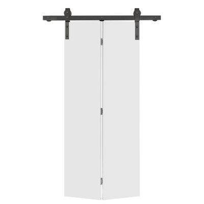 Porte pliante en bois manufacturé et métal