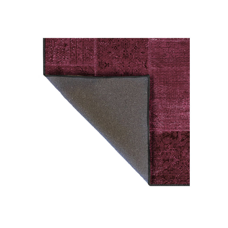 Tapis mauve tissé à motif patchwork lavable Mosso, 6'7" x 9'10"